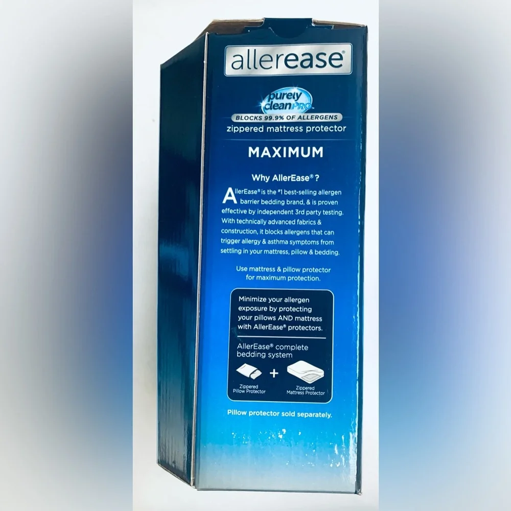 Twin AllerEase Waterproof Maximum Allergy Mattress Protector Cover New